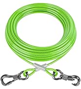 XiaZ Tie Out Cable for Dogs, Dog Leads for Yard Chew Proof, Heavy Duty Dog Tie Out Cable for Larg...