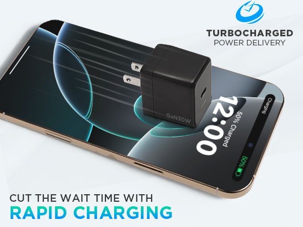 Cut the wait time with rapid charging.
