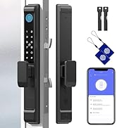 Sliding Glass Door Lock, Anweller Smart Fingerprint Code Keypad RFID Remote App Electronic Digita...