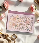 Sophisticated greeting cards and thank you notes with hand-inspired floral motifs and vellum.
