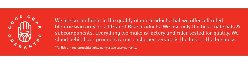 Planet Bike bicycle accessories, bike tail lights, bicycle rear light