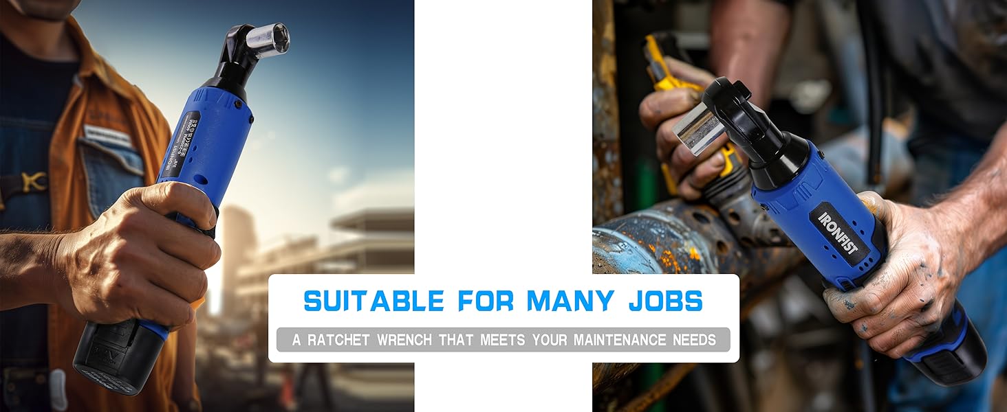 Cordless electric ratchet wrench battery lithium 12V driver set sockets