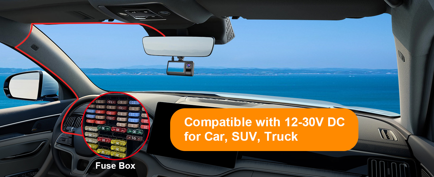 Range Tour Dash Cam Hardwire Kit USB-C Port, 5V/2.5A (also suitable for 1- 2A)