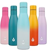 BJPKPK Insulated Water Bottle 17oz Stainless Steel Water Bottles Dishwasher Safe Reusable Metal T...