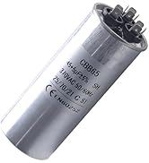 Seentech 45+5uF MFD 370 or 440 Volt AC CBB65 Dual Run Round Capacitor Replacement Part - Exact Fi...