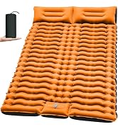 Yuzonc Double Sleeping Pad for Camping, 4" Extra Thick Self-Inflating Air Mattress - 2 Person Inf...