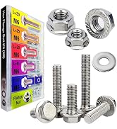 EEEEE Metric Hex Flanged Bolt Assortment Kit 138pcs and Nuts Kit Set,M6 Bolt 12 mm 16mm 20mm 25mm...