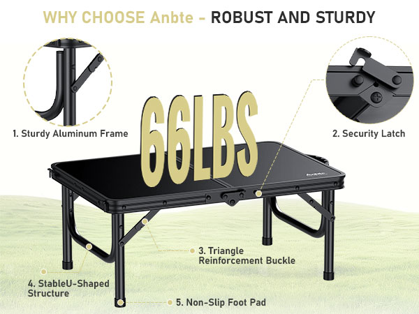 small folding table portable tall
