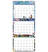 Calendar 2026-2027 - Wall Calendar 2026-2027, April 2026 - July 2027, 11.3" x 25.98", 3 Month Cal...