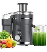 Juicer Machine, 500W Centrifugal Juicer Extractor with 3 Speed &amp; Wide Mouth 3” Feed Chute for Fru...