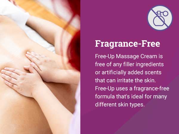 Free-Up uses a fragrance-free formula that's ideal for many different skin types.