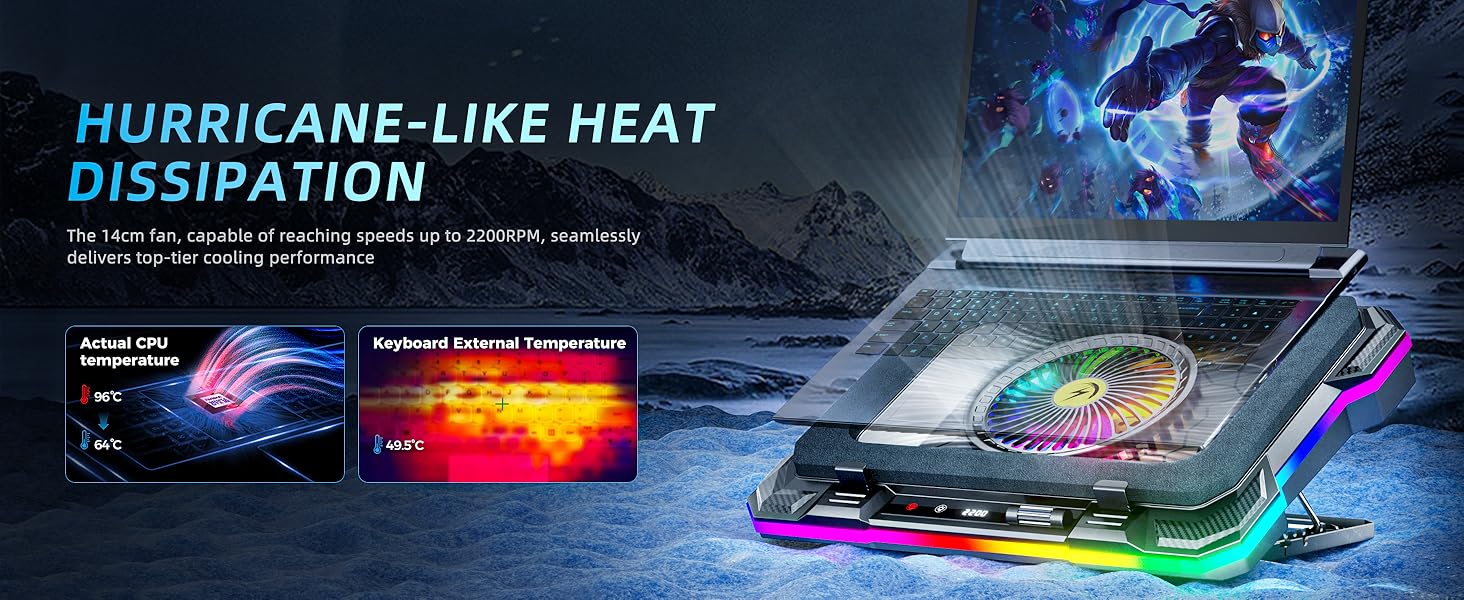 aicheson laptop cooling pad cooling pad for laptop laptop lap desk with cooling fan