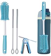 Silicone Cleaning Brush for Owala - Water Bottle Brush with Long Handle Heavy Duty Straw Cleaner ...