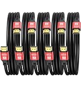 jojobnj 8K 48Gbps HDMI Cables 2.1 6FT 5-Pack 60HZ,4K 2.0@120Hz 18GBPS,High Speed HDMI Cord, Ultra...