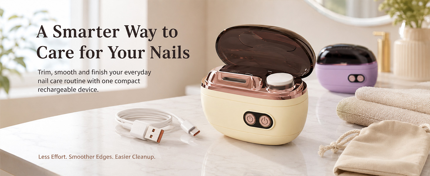 2-in-1 Smart Electric Nail Clipper &amp;amp; Polisher