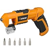 Hoteche 3.6V Cordless Screwdriver 6-in-1 Rechargable Mini Electric Drill Portable Screw Gun with ...