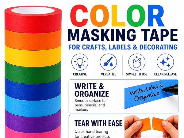 colored masking tape for kids labeling tape colorful masking tape