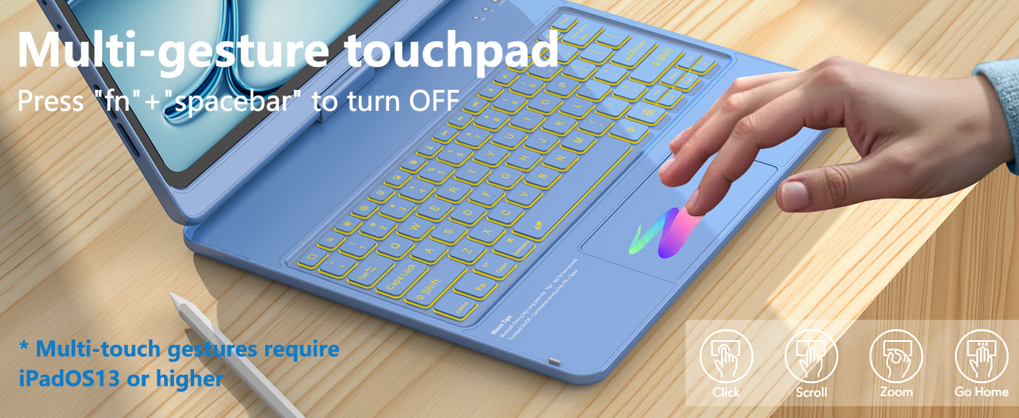 ipad air 13 inch keyboard case blue 17