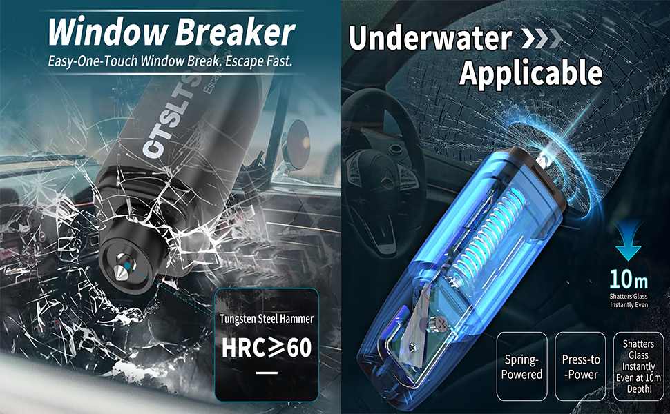 2-in-1 Portable Life Hammer Escape Tool