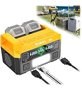 550W Portable Power Inverter Compatible with Dewalt 20V Battery, Power Station DC 20V to AC 110V ...