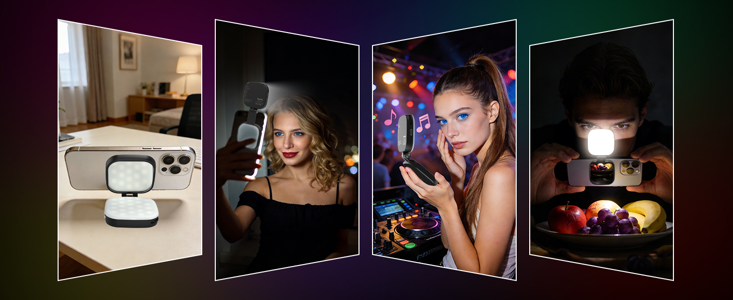 selfie ring light for iphone magnetic led light telesin magnetic selfie light picture lights
