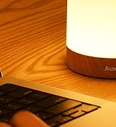 Auxmir Night Light for Kids Baby, Dimmable Touch Lamp for Nursery, 11 RGB Colors 5 Brightness, Po...