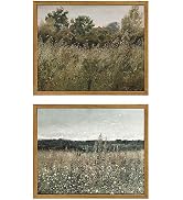 WITCOLOR Framed Canvas Wall Art, 8×10in Vintage Wall Art Decor for Living Room Nature Landscape B...