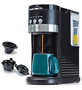 REVOTRA Single Serve Coffee Maker for Pods &amp; Ground Coffee, 6 to 14oz Brew Sizes, Strong Brew Opt...