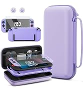 PAWDIARY Purple Switch 2 Carrying Travel Accessories Bag, with Hardshell PC Protective Case Skin ...