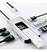Minthouz USB C Docking Station,8-in-1 USB-C Hub with M.2 NVMe SATA SSD Enclosure,10Gbps Data Tran...