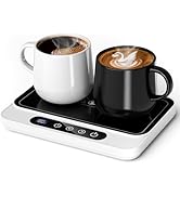 Misby Mug Warmer, 50W Large Heating Panel Coffee Mug Warmer with 6-Temp Settings, 8H Auto Shut-Of...