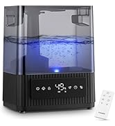 FOHERE 6L Warm and Cool Mist Humidifiers for Bedroom, 60H Quiet Runtime, Smart Humidity Control, ...