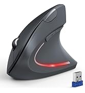 TECKNET Ergonomic Mouse, Wireless Bluetooth Vertical Mouse, 4800 DPI Optical Tracking, 6 Adjustab...