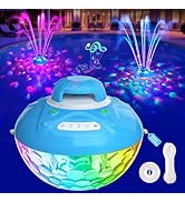 Blufree Bluetooth Pool Speaker w/Colorful Pool Fountain Light, 3 in 1 Floating Pool Speaker Loud ...