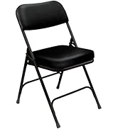 National Public Seating Upholstered Double Hinge (Pack of 2) Vinyl Folding Chair, 32" H x 18.75" ...