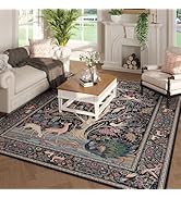 Rugcomf Area Rugs 5x7 Vibrant Tree of Life-Patterned Vintage Washable Area Rug Non Slip Low Pile ...