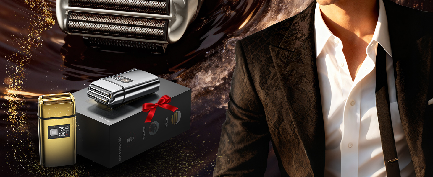 Electric Razor for men,Foil Shaver with pop-up trimmer,Cordless Beard Trimmer,Rechargeable,8500RPM