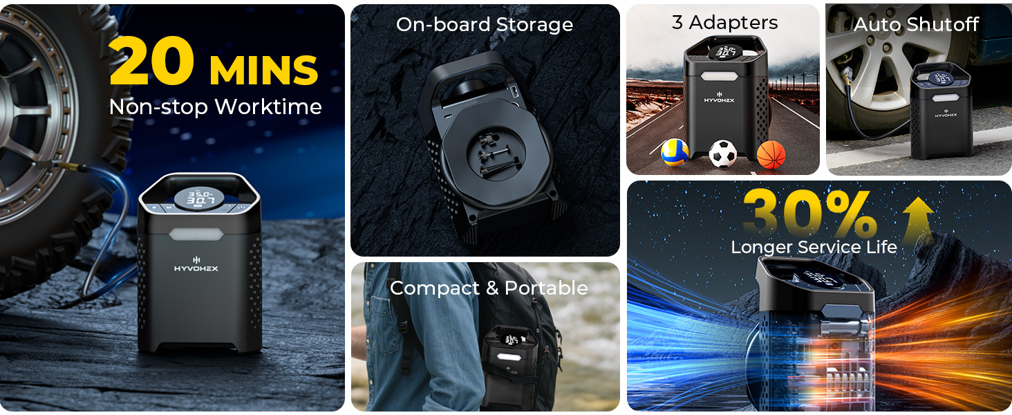  Cordless Portable Tire inflator