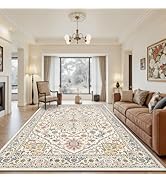 Rugland 8x10 Area Rugs - Stain Resistant Washable Rug, Anti Slip Rugs for Living Room, Vintage Tr...