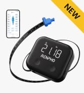 RENPHO Smart Body Measuring Tape, Rechargeable Tape Measure with LED Display, Measuring Tape for ...