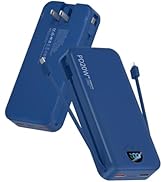 citicr Portable Charger Power Bank, 20000mAh PD20W USB C Fast Charging with Built-in Cables &amp; Wal...