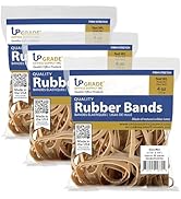 Upgrade Office Supply Rubber Bands, Size 64 (3-1/2 x 1/4), 80 Bands, 1/4 lb, 3-Pack, USA