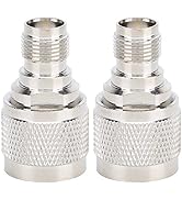 ASHATA Straight Adapter Connector,2PCS N Male to TNC Female Adapter,High Performance Portable Gol...