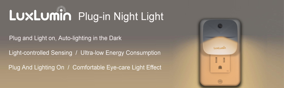 LuxLumin Plug into Wall Night Light