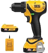 DEGLASERS 12V MAX Cordless Drill,Electric Power Drill Set with Battery &amp; Charger, 3/8-Inch Keyles...