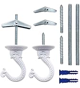 NACETURE E Style Ceiling Hooks for Hanging Plants- 2 Pcs Vintage Style Ceiling Plant Hanger Hooks...
