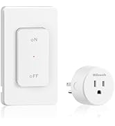 Remote Control Outlet, WILAWELS Wireless Light Switch with Magnetic Base, On Off Remote Outlet Sw...