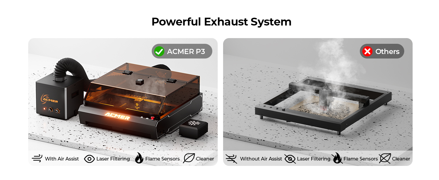 Product installation sequence showing black mounting system with multiple configuration options and assembly steps.