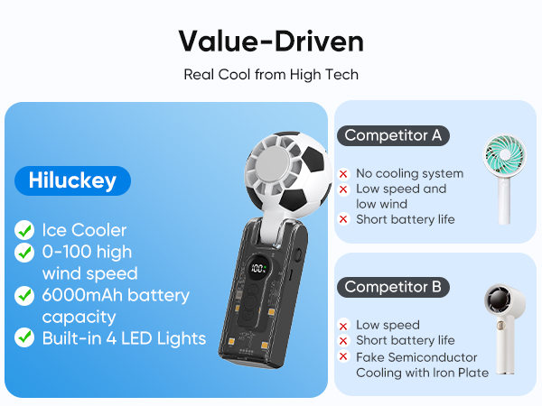 portable handheld fan