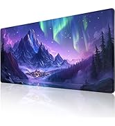 ZOCOZY Extended Mouse Pad Large Gaming Mouse Pads - Aurora Painting Northern Lights Mountains Sta...